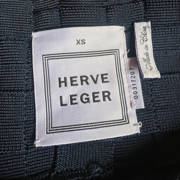 {for sale as relist} HERVE LEGER Navy Blue Zinnia Bandage Dress - Picture 6 of 7